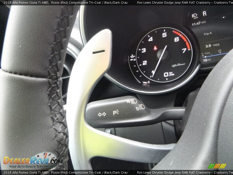 2018 Alfa Romeo Giulia Ti AWD Rosso (Red) Competizione Tri-Coat / Black/Dark Gray Photo #30
