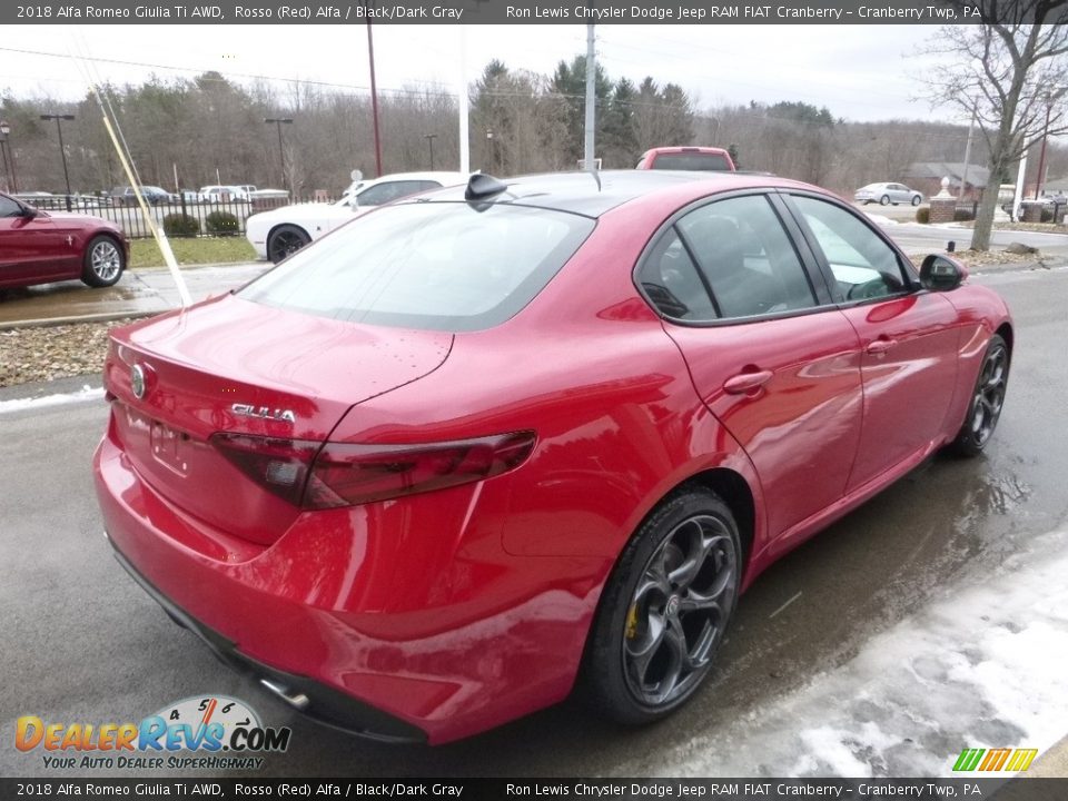 2018 Alfa Romeo Giulia Ti AWD Rosso (Red) Alfa / Black/Dark Gray Photo #7