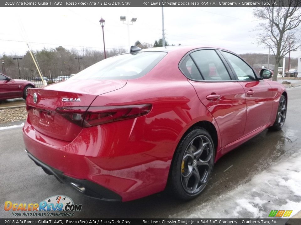 2018 Alfa Romeo Giulia Ti AWD Rosso (Red) Alfa / Black/Dark Gray Photo #8