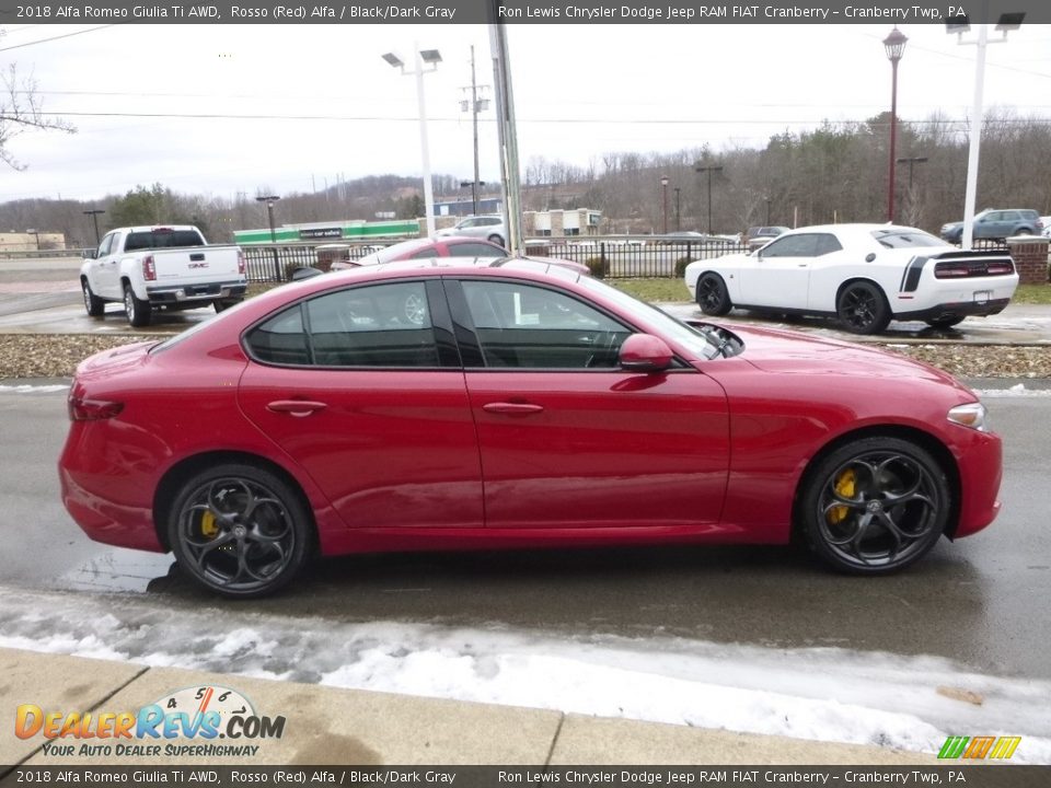 2018 Alfa Romeo Giulia Ti AWD Rosso (Red) Alfa / Black/Dark Gray Photo #9