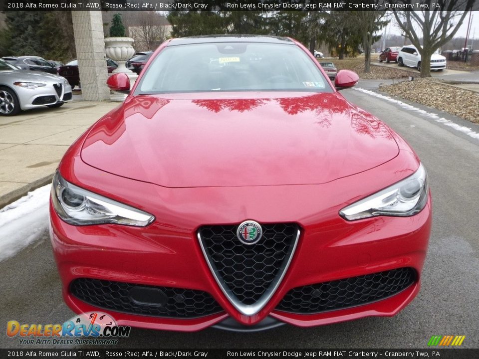 2018 Alfa Romeo Giulia Ti AWD Rosso (Red) Alfa / Black/Dark Gray Photo #12