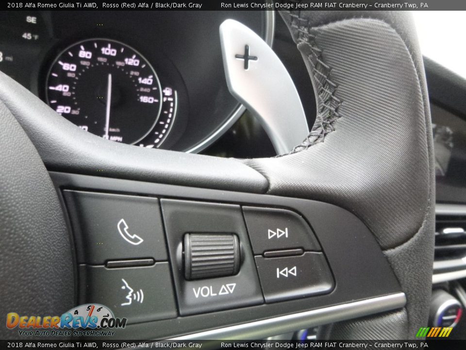 2018 Alfa Romeo Giulia Ti AWD Rosso (Red) Alfa / Black/Dark Gray Photo #25