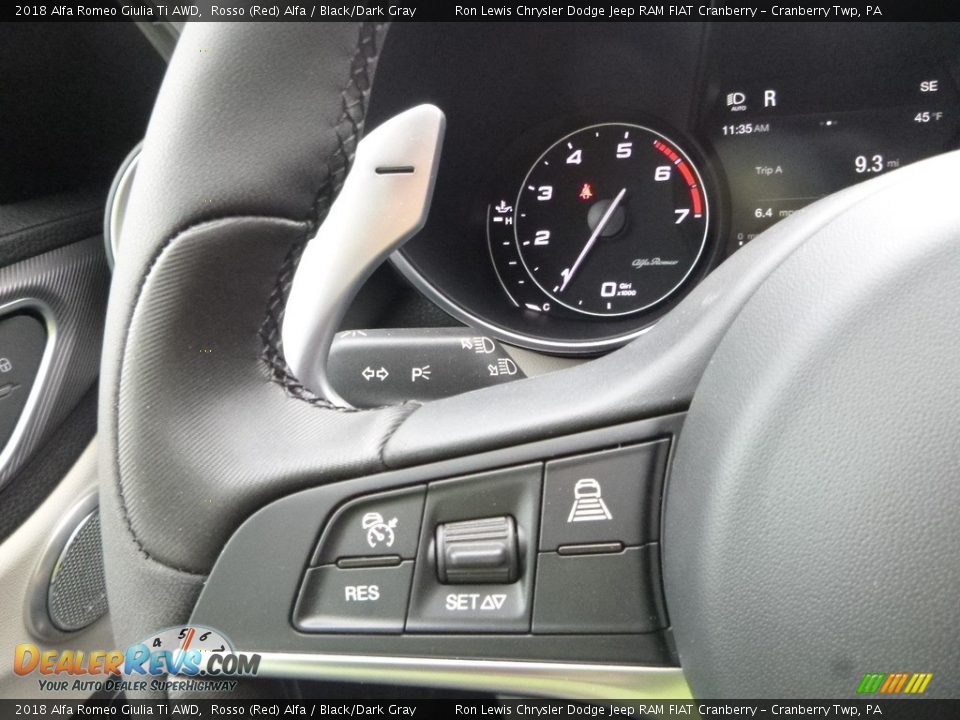 2018 Alfa Romeo Giulia Ti AWD Rosso (Red) Alfa / Black/Dark Gray Photo #26