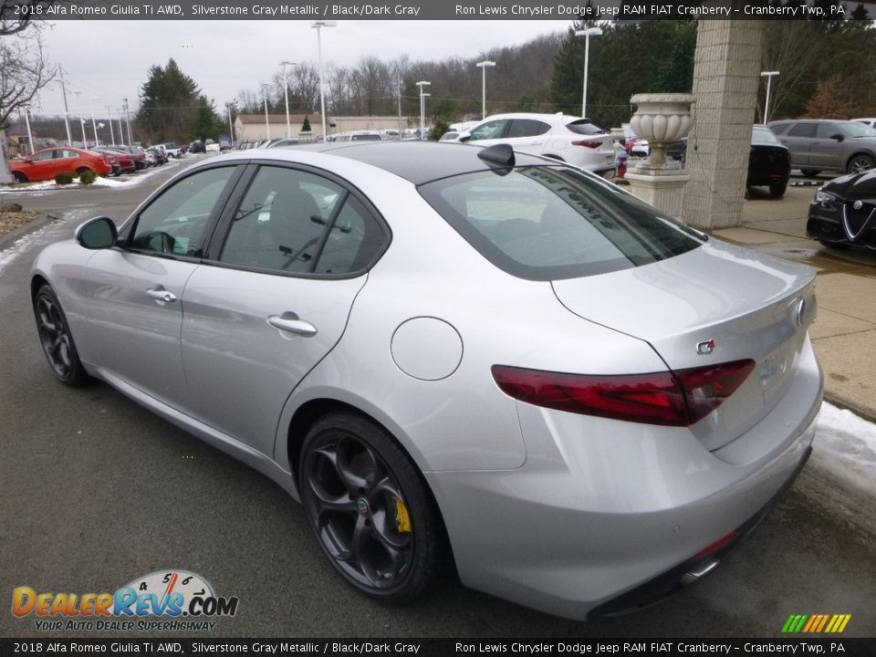 2018 Alfa Romeo Giulia Ti AWD Silverstone Gray Metallic / Black/Dark Gray Photo #4