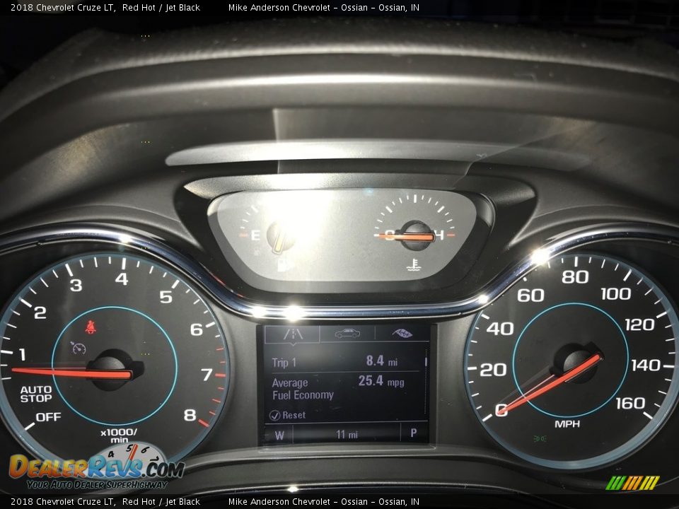2018 Chevrolet Cruze LT Red Hot / Jet Black Photo #19