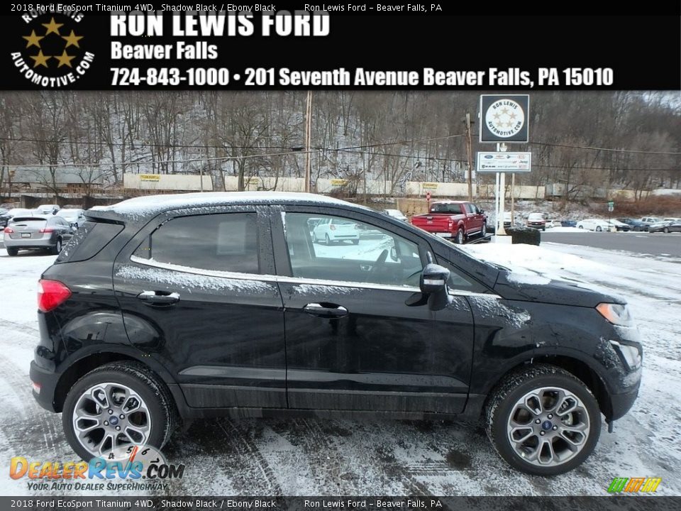 2018 Ford EcoSport Titanium 4WD Shadow Black / Ebony Black Photo #1