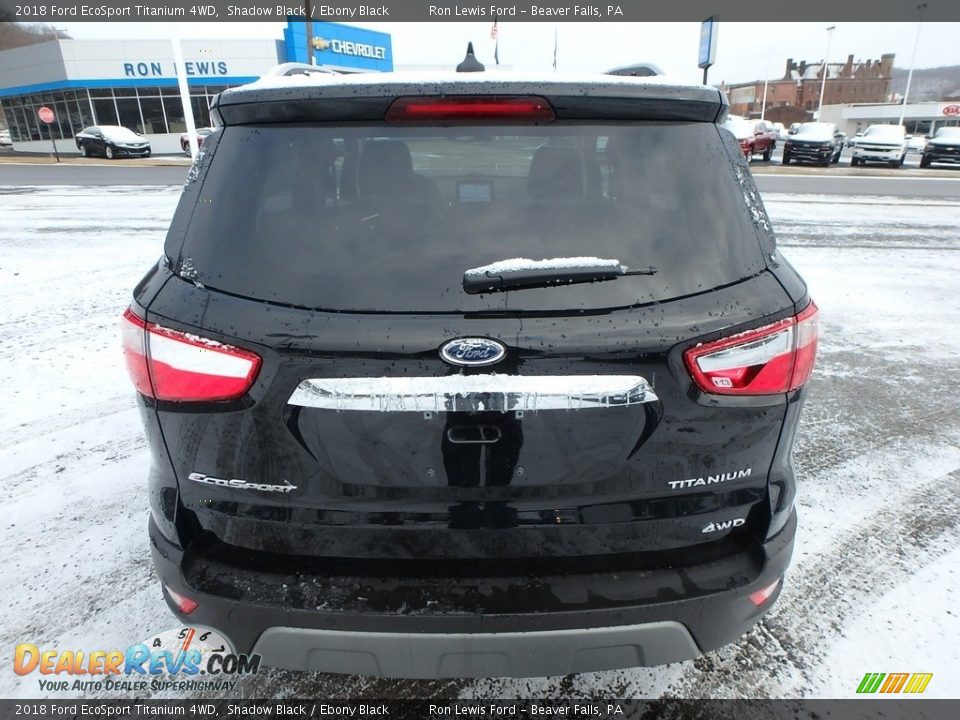 2018 Ford EcoSport Titanium 4WD Shadow Black / Ebony Black Photo #4