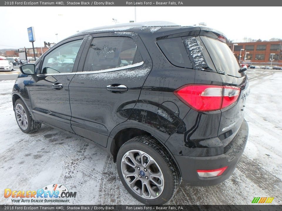 2018 Ford EcoSport Titanium 4WD Shadow Black / Ebony Black Photo #6
