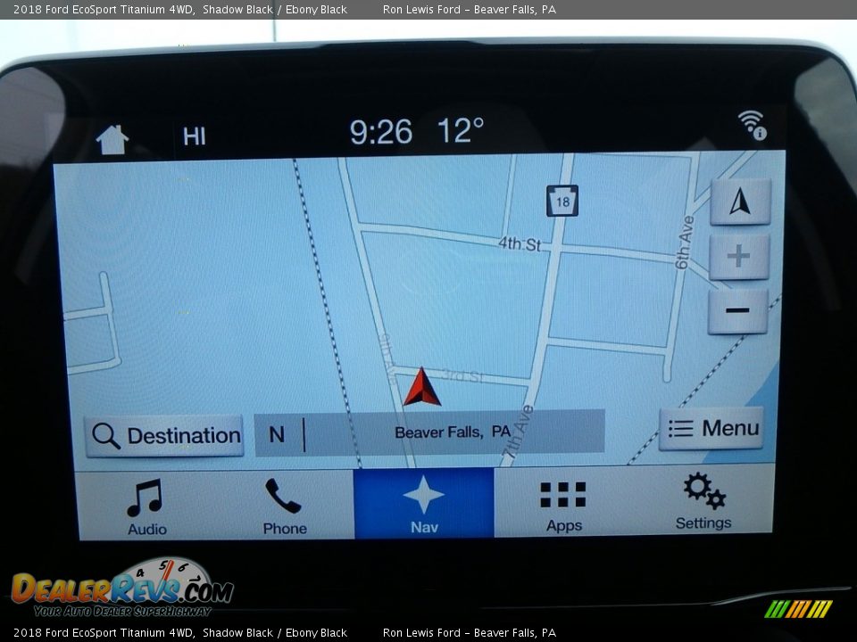 2018 Ford EcoSport Titanium 4WD Shadow Black / Ebony Black Photo #19