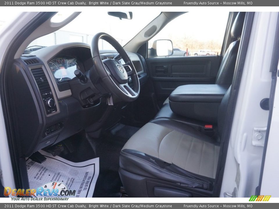 2011 Dodge Ram 3500 HD ST Crew Cab Dually Bright White / Dark Slate Gray/Medium Graystone Photo #12