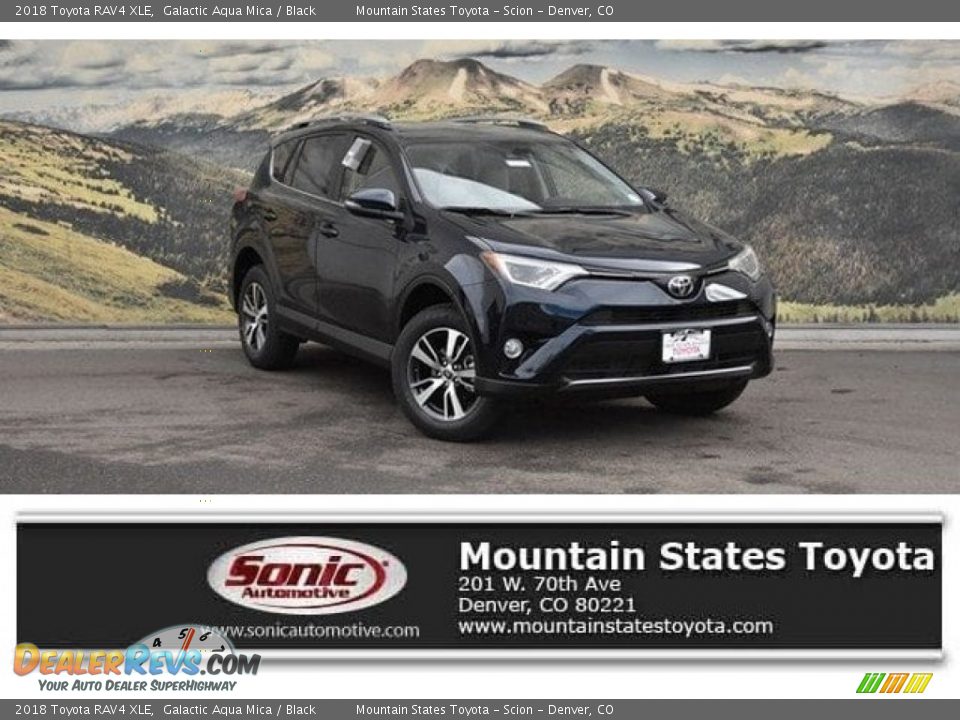 2018 Toyota RAV4 XLE Galactic Aqua Mica / Black Photo #1