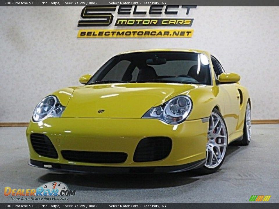 2002 Porsche 911 Turbo Coupe Speed Yellow / Black Photo #1