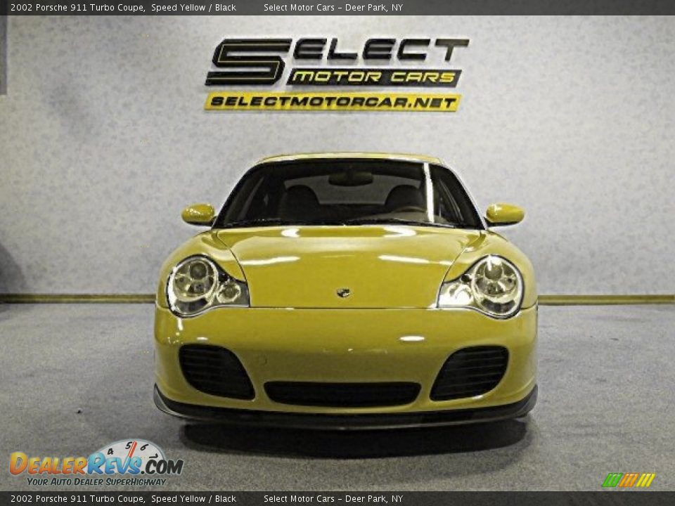 2002 Porsche 911 Turbo Coupe Speed Yellow / Black Photo #3