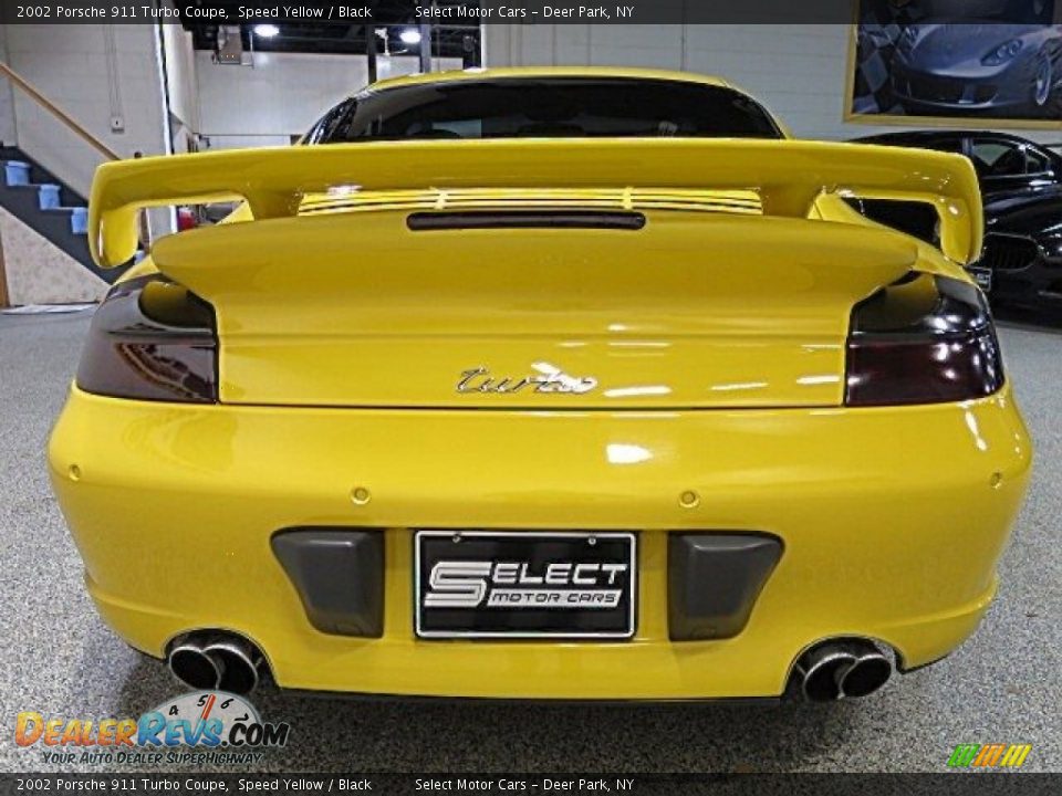 2002 Porsche 911 Turbo Coupe Speed Yellow / Black Photo #9