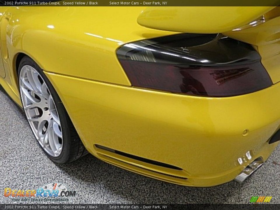 2002 Porsche 911 Turbo Coupe Speed Yellow / Black Photo #14