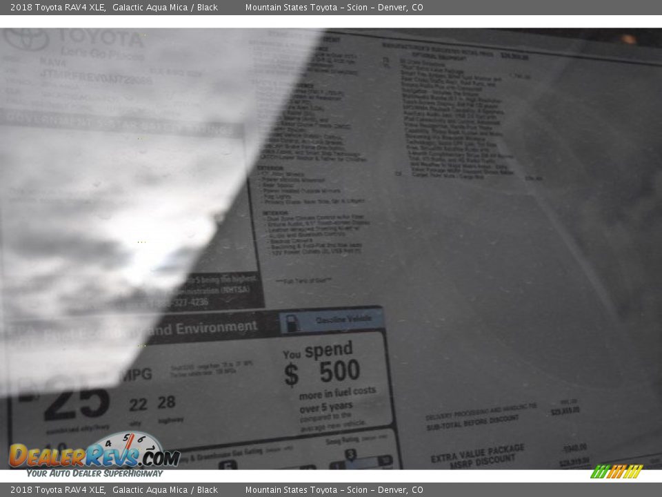 2018 Toyota RAV4 XLE Galactic Aqua Mica / Black Photo #36