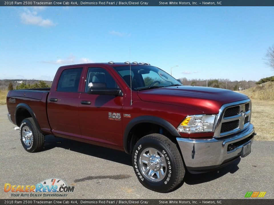 2018 Ram 2500 Tradesman Crew Cab 4x4 Delmonico Red Pearl / Black/Diesel Gray Photo #4