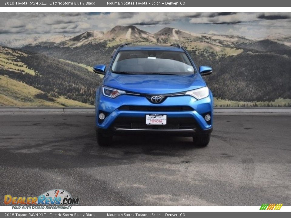 2018 Toyota RAV4 XLE Electric Storm Blue / Black Photo #2