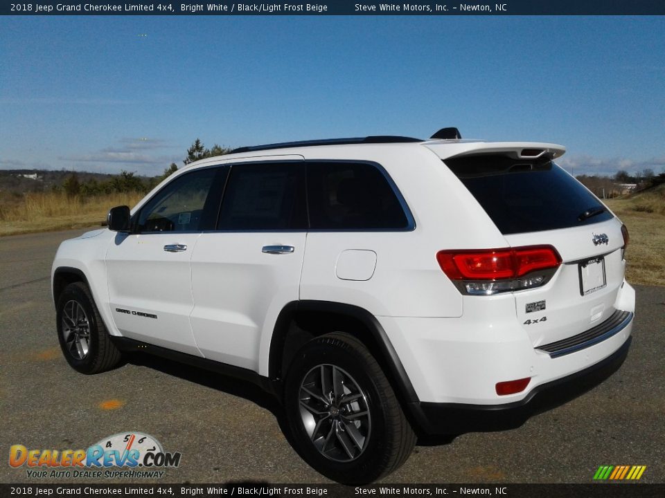 2018 Jeep Grand Cherokee Limited 4x4 Bright White / Black/Light Frost Beige Photo #8