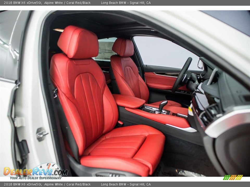 Coral Red/Black Interior - 2018 BMW X6 xDrive50i Photo #2