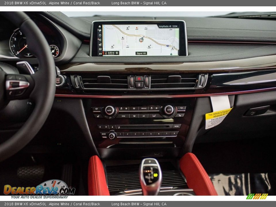 2018 BMW X6 xDrive50i Alpine White / Coral Red/Black Photo #5