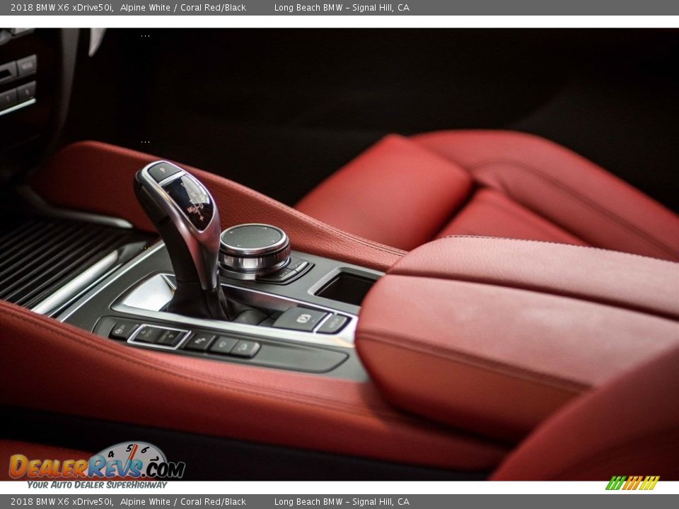 2018 BMW X6 xDrive50i Alpine White / Coral Red/Black Photo #7