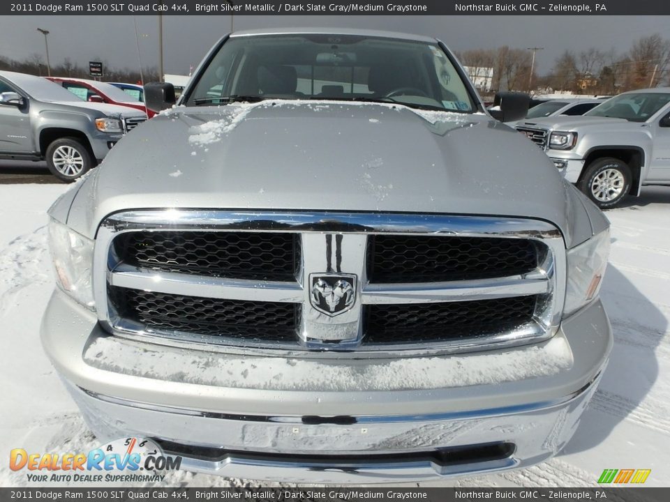 2011 Dodge Ram 1500 SLT Quad Cab 4x4 Bright Silver Metallic / Dark Slate Gray/Medium Graystone Photo #2