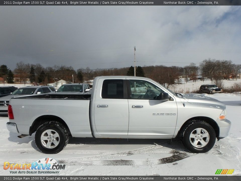2011 Dodge Ram 1500 SLT Quad Cab 4x4 Bright Silver Metallic / Dark Slate Gray/Medium Graystone Photo #5