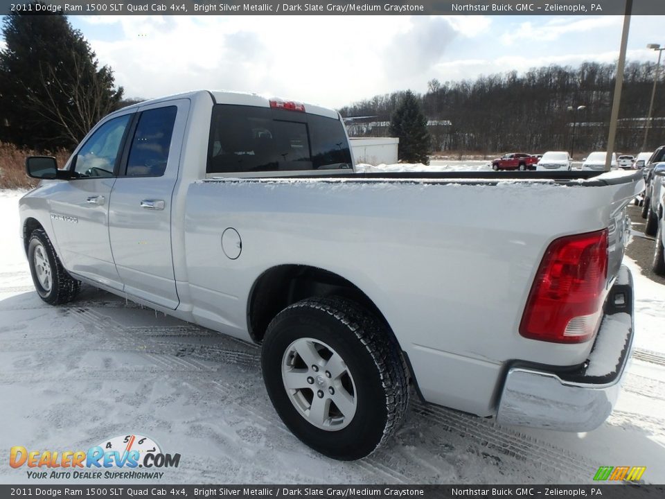 2011 Dodge Ram 1500 SLT Quad Cab 4x4 Bright Silver Metallic / Dark Slate Gray/Medium Graystone Photo #11