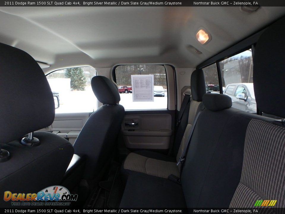 2011 Dodge Ram 1500 SLT Quad Cab 4x4 Bright Silver Metallic / Dark Slate Gray/Medium Graystone Photo #15