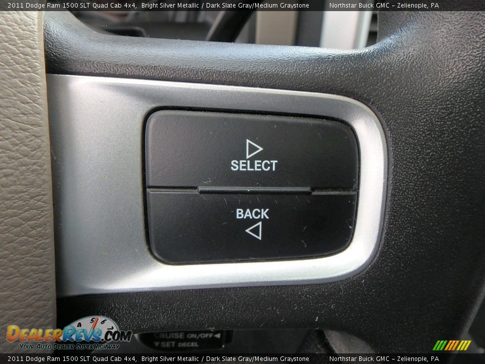 2011 Dodge Ram 1500 SLT Quad Cab 4x4 Bright Silver Metallic / Dark Slate Gray/Medium Graystone Photo #23