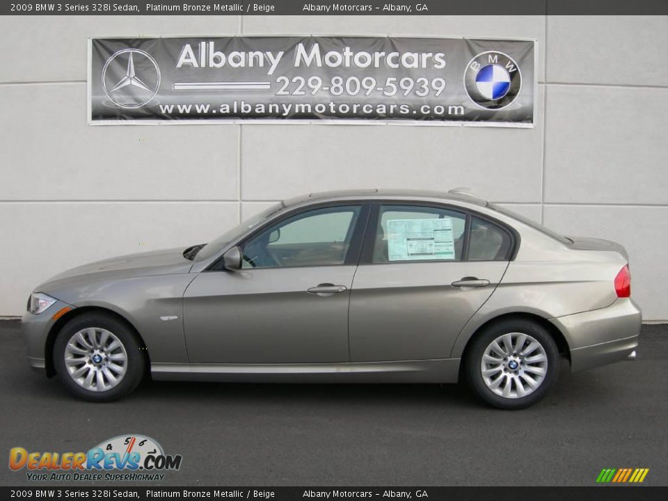 2009 BMW 3 Series 328i Sedan Platinum Bronze Metallic / Beige Photo #1