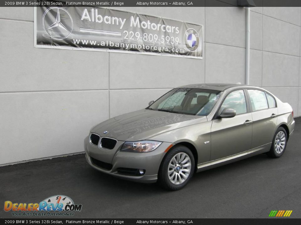 2009 BMW 3 Series 328i Sedan Platinum Bronze Metallic / Beige Photo #2