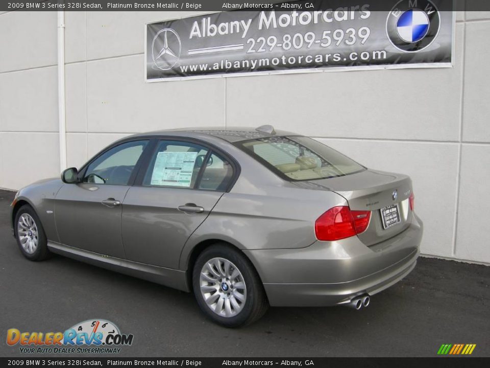2009 BMW 3 Series 328i Sedan Platinum Bronze Metallic / Beige Photo #3