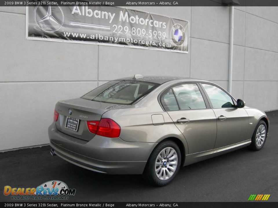 2009 BMW 3 Series 328i Sedan Platinum Bronze Metallic / Beige Photo #14