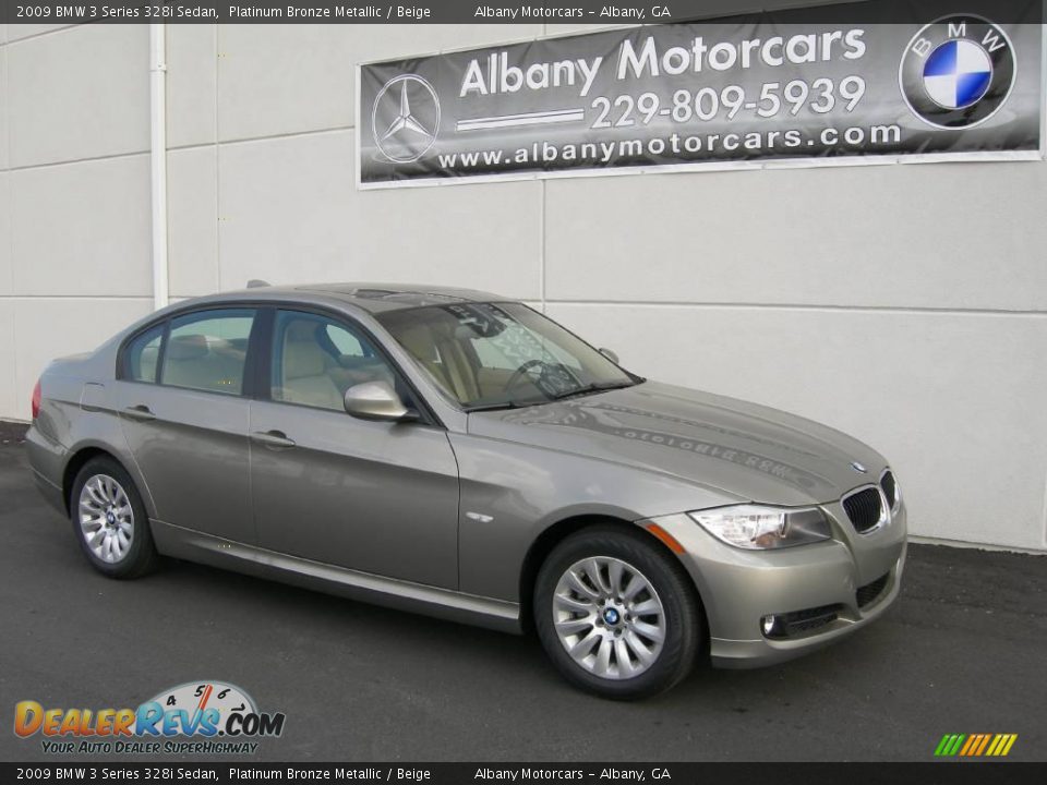 2009 BMW 3 Series 328i Sedan Platinum Bronze Metallic / Beige Photo #15