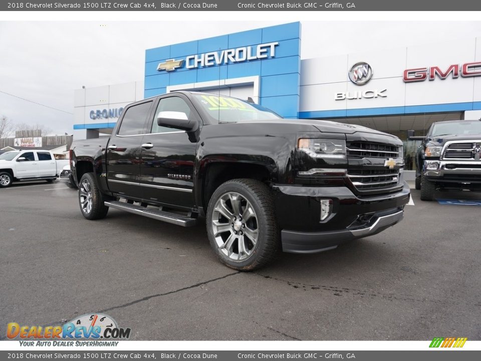 2018 Chevrolet Silverado 1500 LTZ Crew Cab 4x4 Black / Cocoa Dune Photo #1