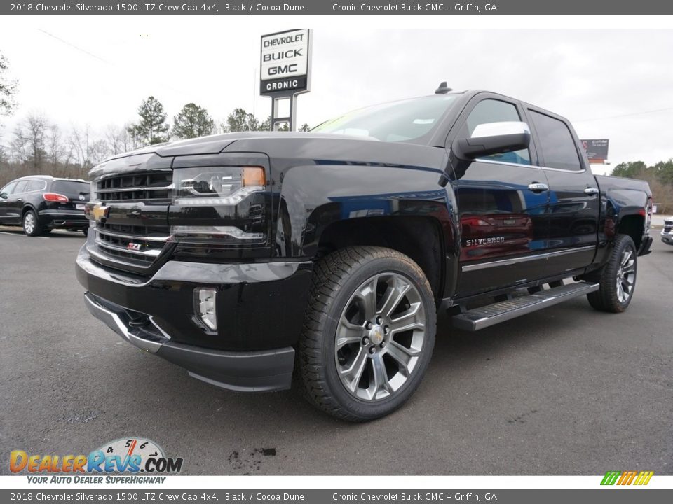 2018 Chevrolet Silverado 1500 LTZ Crew Cab 4x4 Black / Cocoa Dune Photo #3