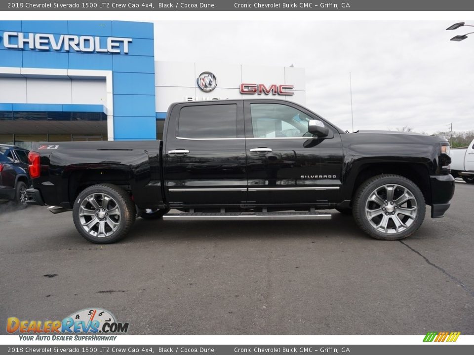 2018 Chevrolet Silverado 1500 LTZ Crew Cab 4x4 Black / Cocoa Dune Photo #8