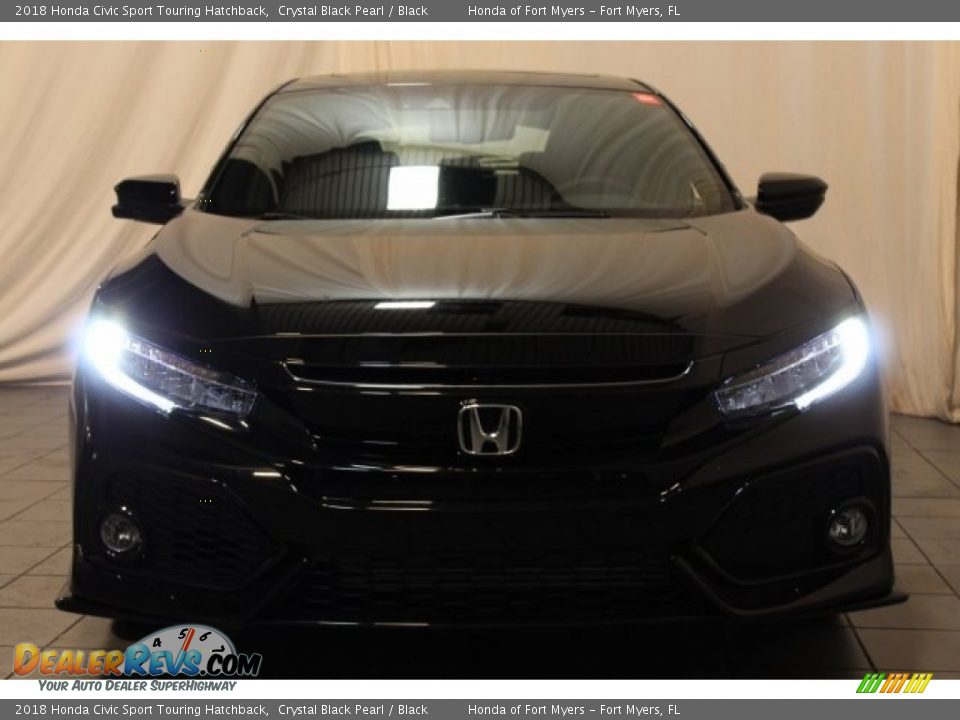 2018 Honda Civic Sport Touring Hatchback Crystal Black Pearl / Black Photo #3