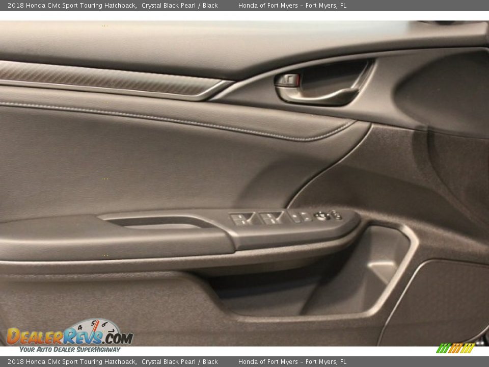 2018 Honda Civic Sport Touring Hatchback Crystal Black Pearl / Black Photo #8