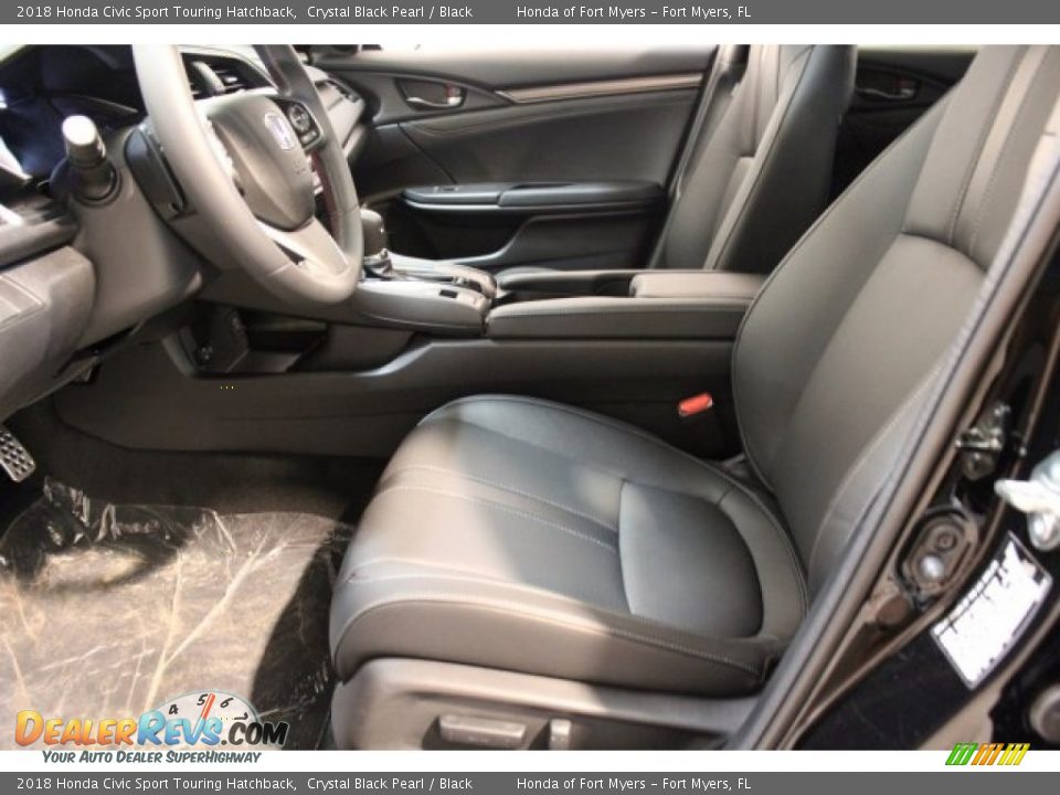 2018 Honda Civic Sport Touring Hatchback Crystal Black Pearl / Black Photo #10