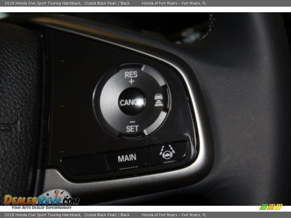 2018 Honda Civic Sport Touring Hatchback Crystal Black Pearl / Black Photo #14