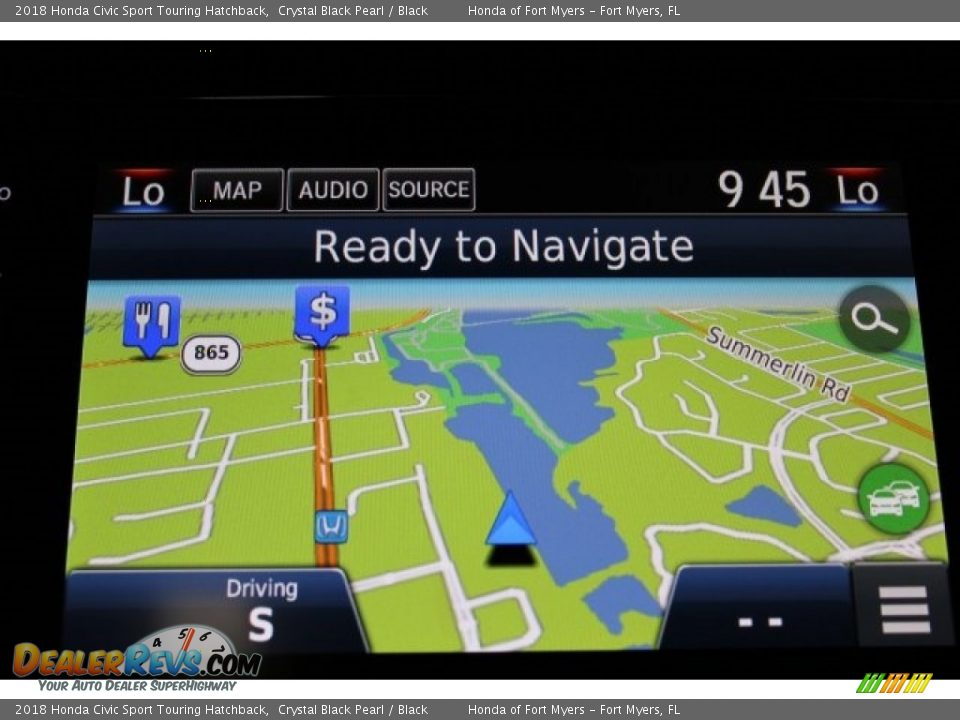 2018 Honda Civic Sport Touring Hatchback Crystal Black Pearl / Black Photo #17