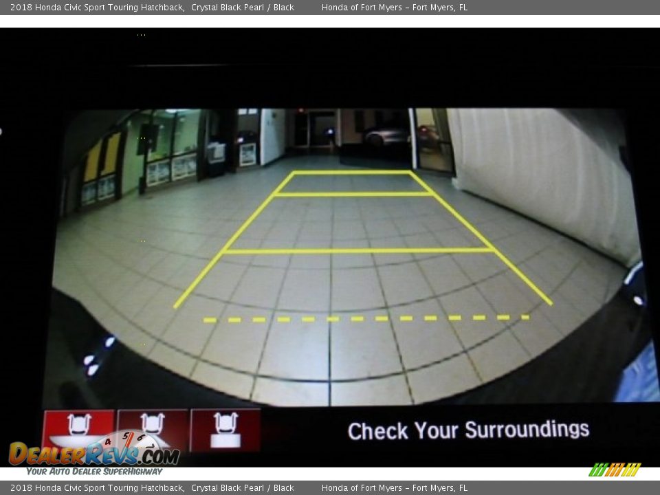 2018 Honda Civic Sport Touring Hatchback Crystal Black Pearl / Black Photo #18