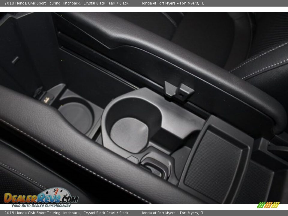 2018 Honda Civic Sport Touring Hatchback Crystal Black Pearl / Black Photo #21