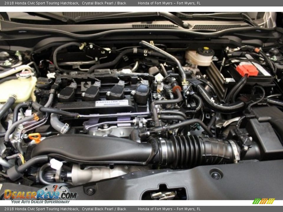 2018 Honda Civic Sport Touring Hatchback Crystal Black Pearl / Black Photo #27
