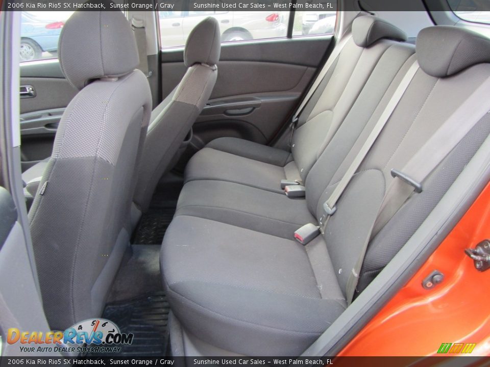2006 Kia Rio Rio5 SX Hatchback Sunset Orange / Gray Photo #12
