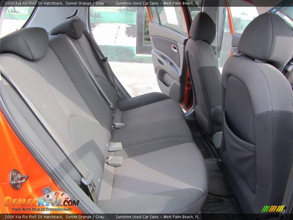 2006 Kia Rio Rio5 SX Hatchback Sunset Orange / Gray Photo #14