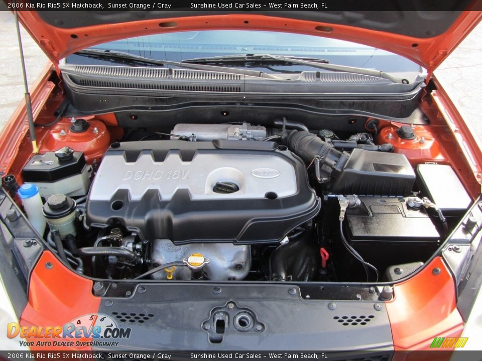 2006 Kia Rio Rio5 SX Hatchback Sunset Orange / Gray Photo #22